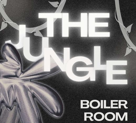 The flyer for The Jungle, the boiler room show where Palm Radio started